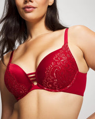 Push-up Plunge Bra with Lace - PAINT THE TOWN RED LUREX | Soma Women