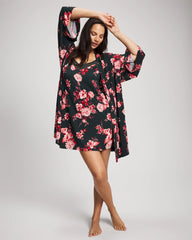 Short Robe - COTTAGE FLORAL GREEN | Soma Women