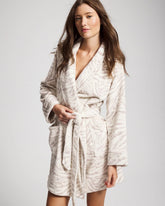 Plush Short Robe - ZEBRA ZEN GRAY GLASS | Soma Women