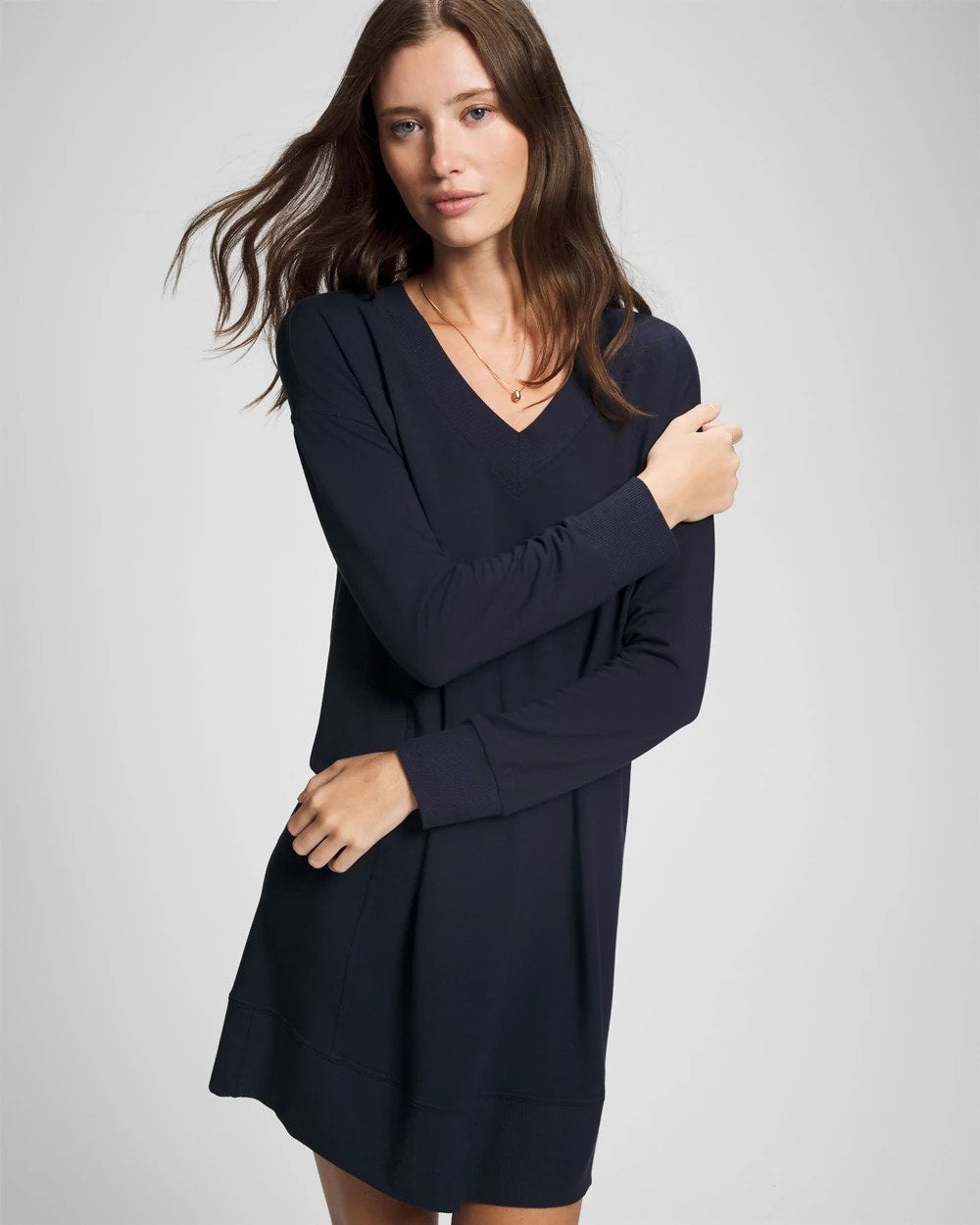 Ultrasoft Fleece Sweatshirt Dress - MIDNIGHT SKIES | Soma Women