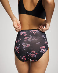 Tummy Modern Brief Panty - FLORAL DREAMS BLACK MINI | Soma Women