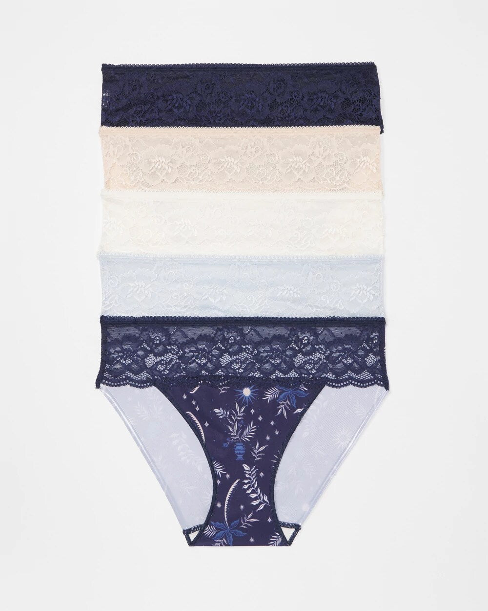 Edge Hipster Panty with Lace 5 Pack - BOTANICAL TILE MULTI PACK | Soma Women