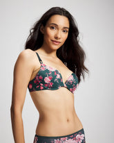 Push-Up Plunge Bra - COTTAGE FLORAL MINI GREEN | Soma Women