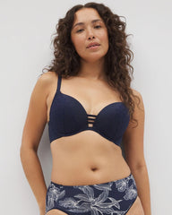 Push-up Plunge Bra with Lace - NIGHTFALL NAVY | Soma Women