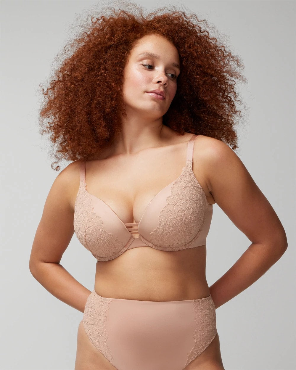 Push-up Plunge Bra with Lace - HUSH | Soma Women