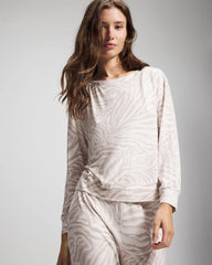 Long-Sleeve Pajama Top - ZEBRA ZEN GRAY GLASS | Soma Women