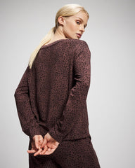 Long-Sleeve Pajama Top - HOT SPOT MOCHA | Soma Women