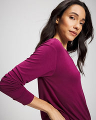 Long-Sleeve Pajama Top - POMEGRANATE WINE | Soma Women