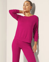 Long-Sleeve Pajama Top - PINK COSMO | Soma Women