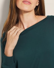 Long-Sleeve Pajama Top - DEEP TEAL | Soma Women