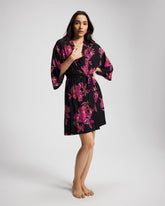 Short Robe - GILDED BLOOMS MAGENTA | Soma Women
