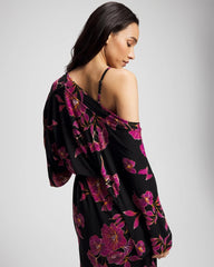 Short Robe - GILDED BLOOMS MAGENTA | Soma Women