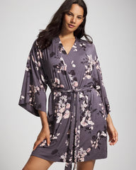 Short Robe - FLORAL DREAMS GRAY | Soma Women