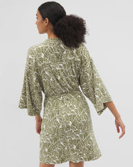 Short Robe - PALMTASTIC VETIVER/CHAMP | Soma Women