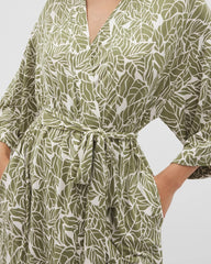 Short Robe - PALMTASTIC VETIVER/CHAMP | Soma Women