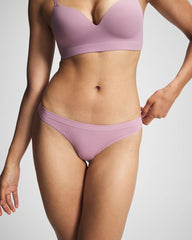 Seamless Rib Thong Panty - LILAC WINE | Soma Women