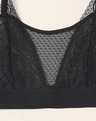 Wireless Pocketed Cupless Lace Bralette - BLACK | Soma Women
