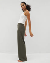 High-Waist Wide-Leg Pants - DARK GRAY OLIVE | Soma Women