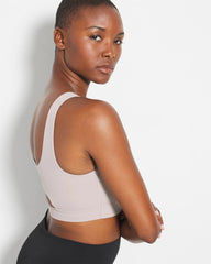 High-Neck Yoga Bra - SILVER TAUPE | Soma Women