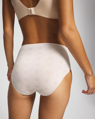 Tummy Modern Brief Panty with Lace - DRAMA DOTS CHAMPAGNE | Soma Women