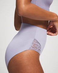 Tummy High-Waist Brief Panty with Lace - LAVENDER CLOUD | Soma Women