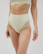 Tummy High-Waist Brief Panty with Lace - ALOE WASH | Soma Women