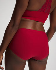 Soft Stretch Modern Brief Panty - PAINT THE TOWN RED | Soma Women