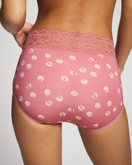 Brief Panty with Enchanting Lace - WATER SPOTS ANTIQUE PINK | Soma Women