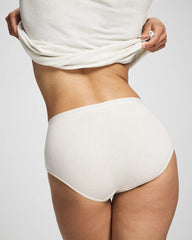 Cotton Modern Brief Panty - HEATHER ECRU | Soma Women