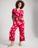 Cropped Pajama Pants - WHOLE LOTTA LOVE RED | Soma Women