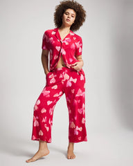 Cropped Pajama Pants - WHOLE LOTTA LOVE RED | Soma Women