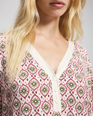 Long Sleeve Henley - PATTERNED PIECES CHAMP | Soma Women