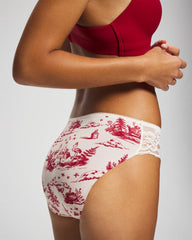 Edge Hipster Panty with Lace - ENCHANTED TOILE CHAMPAGNE | Soma Women