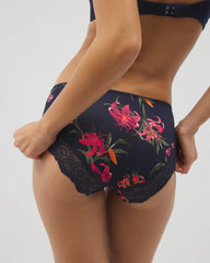 Embraceable Hipster Panty Crochet Lace - LE TIGRE FLORA MINI NAVY | Soma Women