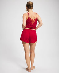 Lace Relaxed Pajama Short - PAINT THE TOWN RED | Soma Women
