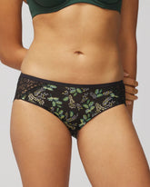 Hipster Panty with Enchanting Lace - OASIS FRONDS BLACK | Soma Women