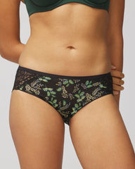 Hipster Panty with Enchanting Lace - OASIS FRONDS BLACK | Soma Women