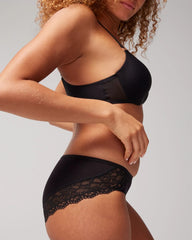 Hipster Panty with Enchanting Lace - BLACK | Soma Women