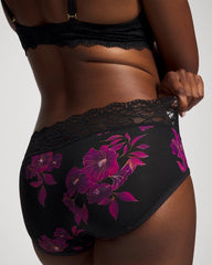 Hipster Panty with Enchanting Lace - GILDED BLOOMS MAGENTA M | Soma Women
