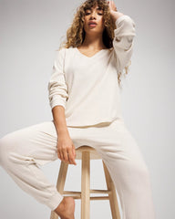 Cozy Waffle Banded Pajama Bottom - CHAMPAGNE DREAMS | Soma Women