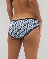 Cotton Hipster Panty with Lace Trim - PRISM GEO MINI NAVY | Soma Women