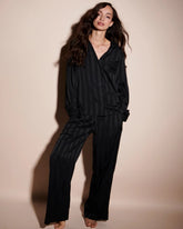 Shadow Stripe Pajama Pant - BLACK | Soma Women