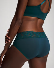 Embraceable Hipster Panty with Super Soft Signature Lace - DEEP TEAL W/ DTM FOIL | Soma Women