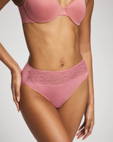 Edge High-Leg Panty with Lace - ANTIQUE PINK | Soma Women