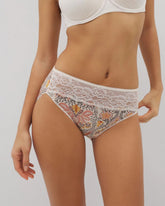Edge High-Leg Panty with Lace - VINE PAISLEY CHAMPAGNE M | Soma Women