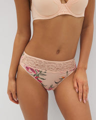 Edge High-Leg Panty with Lace - LE TIGRE FLORA MINI PEACH | Soma Women