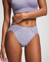 Tummy High-Leg Brief Panty with Lace - LAVENDER CLOUD | Soma Women