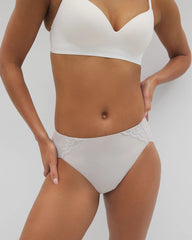 Tummy High-Leg Brief Panty with Lace - GRAY GLASS | Soma Women