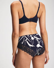 High-Leg Panty with Enchanting Lace - NOUVEAU FLORA MINI NAVY | Soma Women