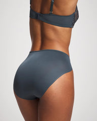 High-Leg Brief Panty with Sensuous Lace - PETROL W GREEN MIST | Soma Women